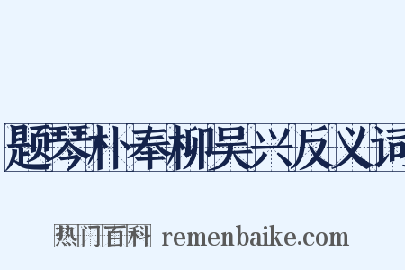 题琴朴奉柳吴兴反义词是什么意思的图片